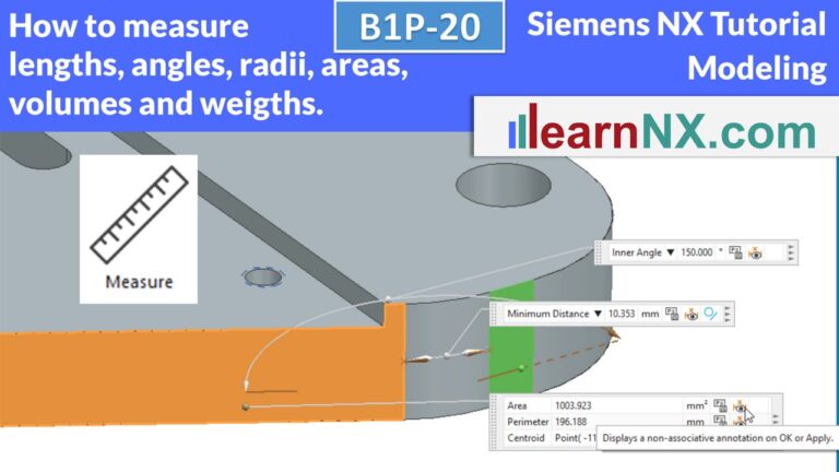 Siemens NX Measurement – Length, Area & Mass
