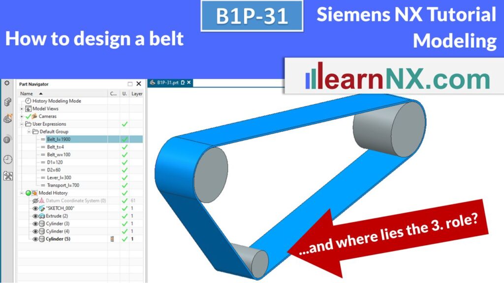 Siemens NX Tutorial | How to design a belt