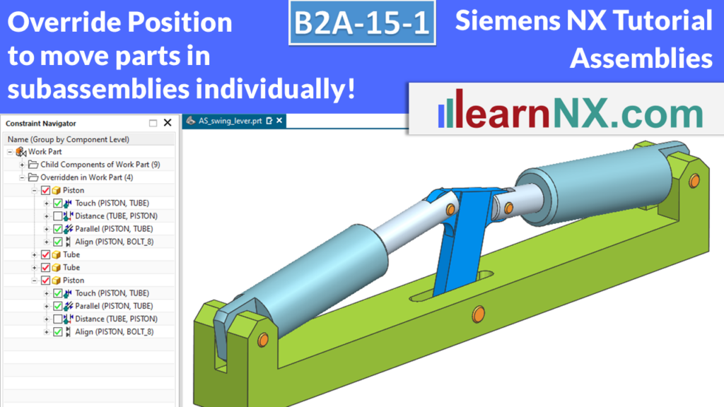 Siemens NX Tutorial | Override Position