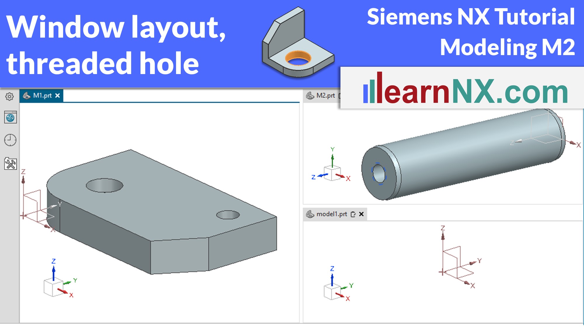 Window Layout, Cylinder and Threaded Hole