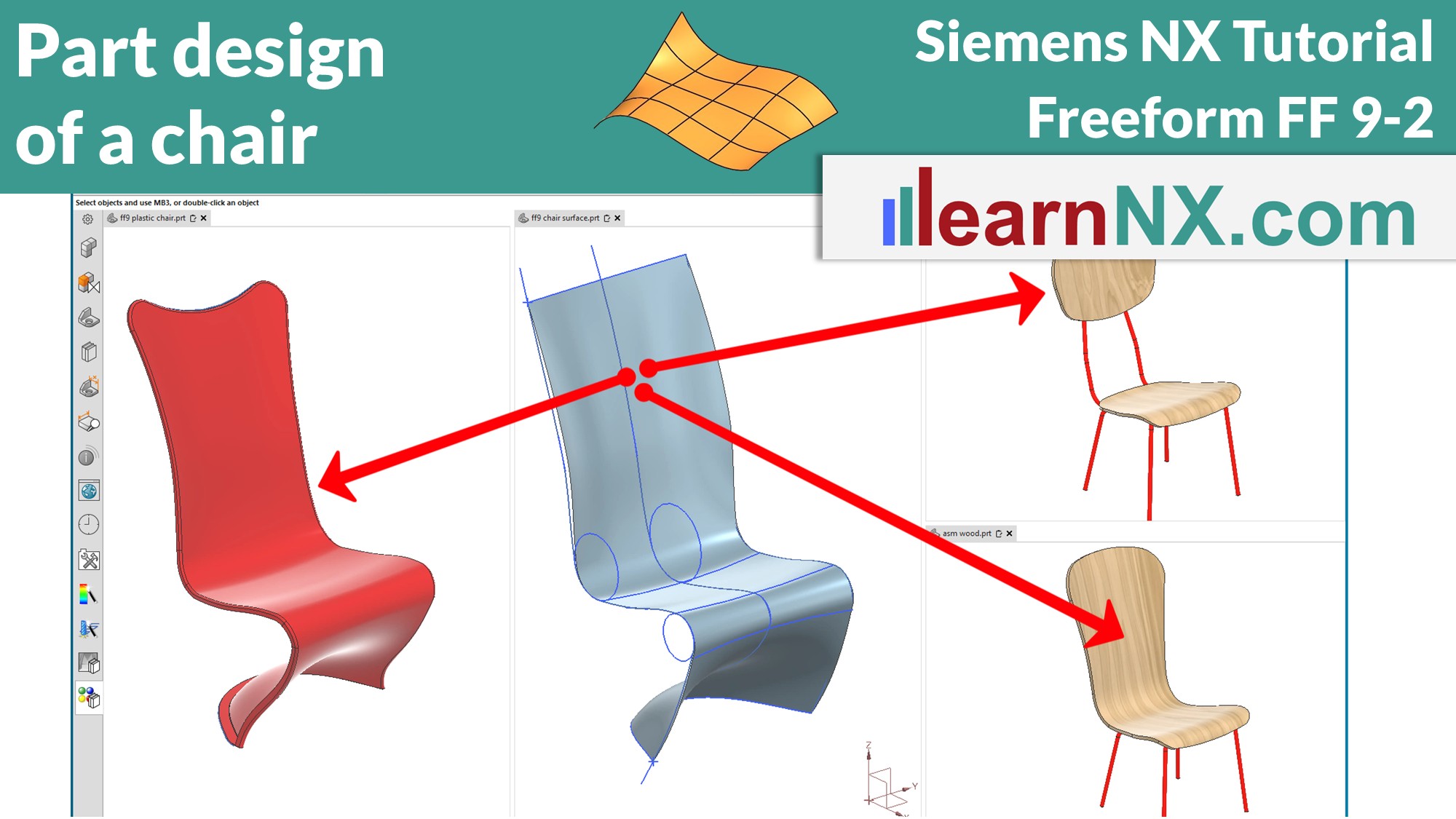 Part design of a chair | Siemens NX Tutorial