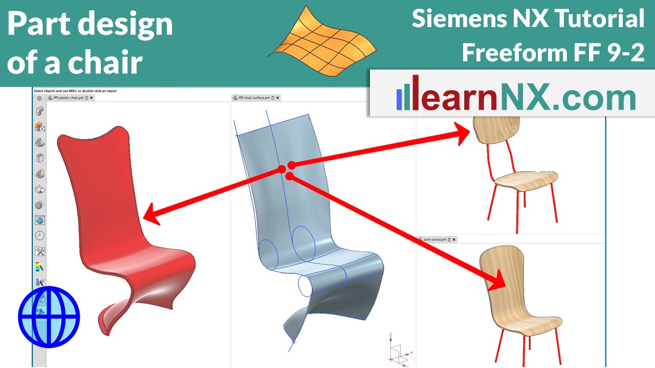 Part design of a chair | Siemens NX Tutorial