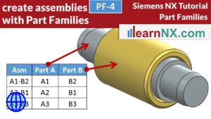 Siemens NX Part Families: create and configure assemblies via table