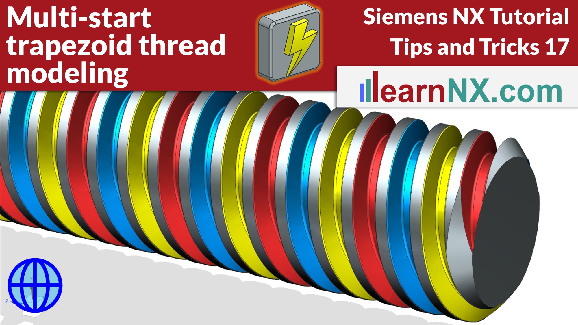 Multi-start trapezoid thread modeling | Siemens NX