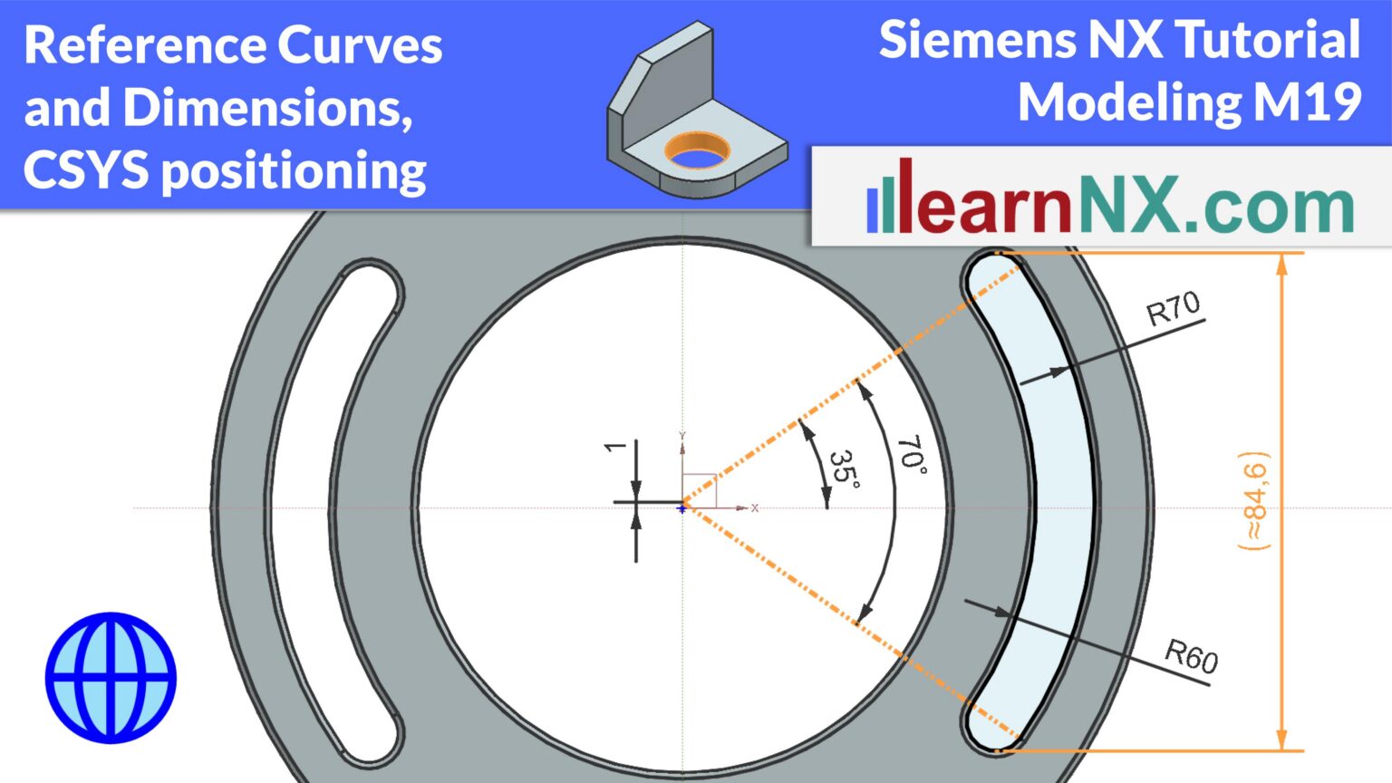 Reference Curve & Dimension, Circles & Arcs, Position CSYS