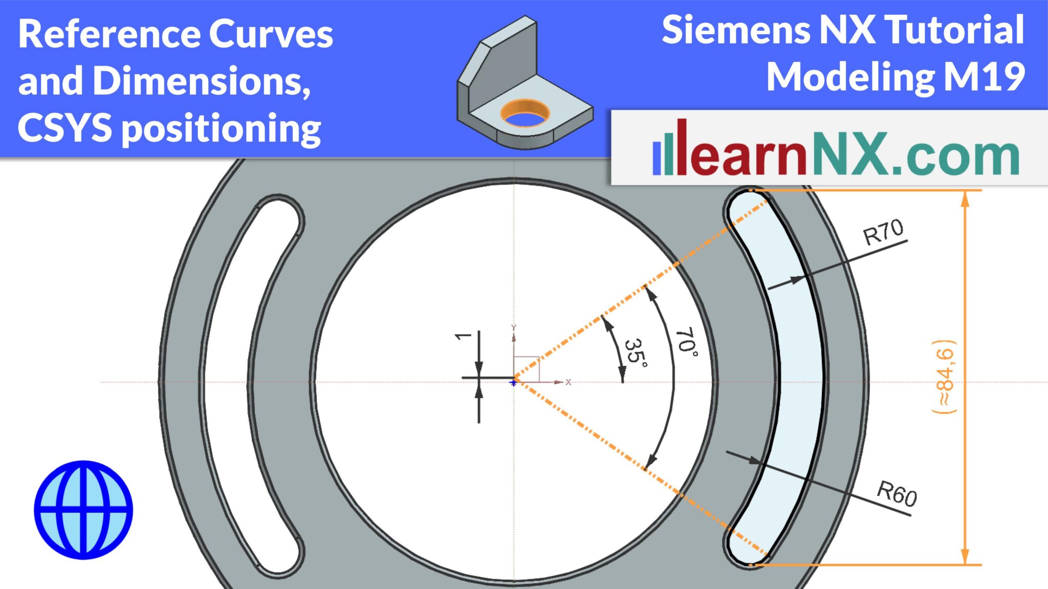 Reference Curve & Dimension, Circles & Arcs, Position CSYS