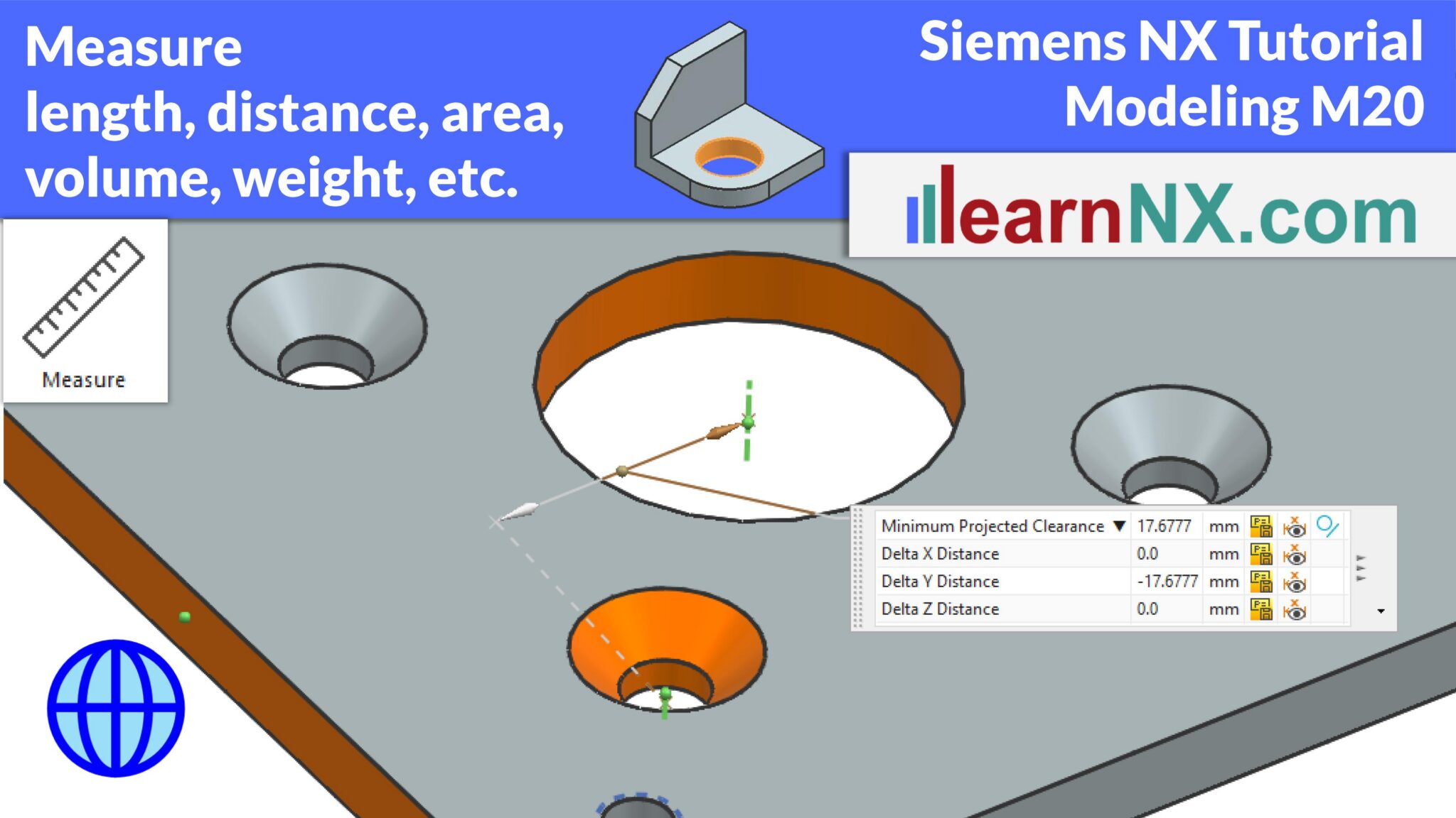 Measure: Distances, Areas, Volume, Weight | Siemens NX