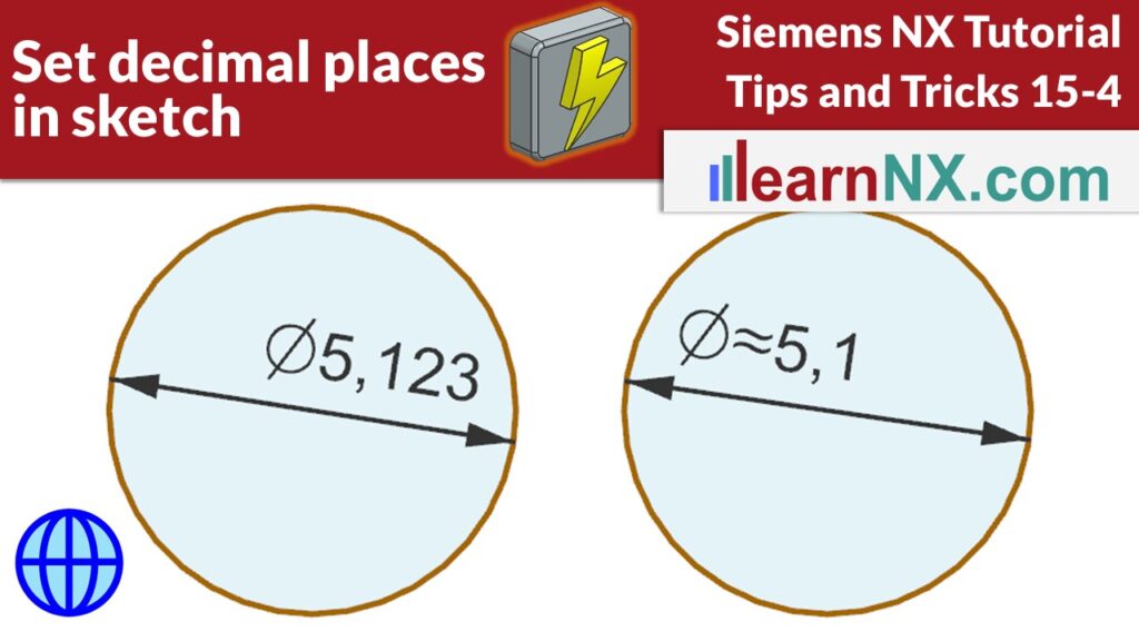 Siemens NX, how to set decimal places in sketch