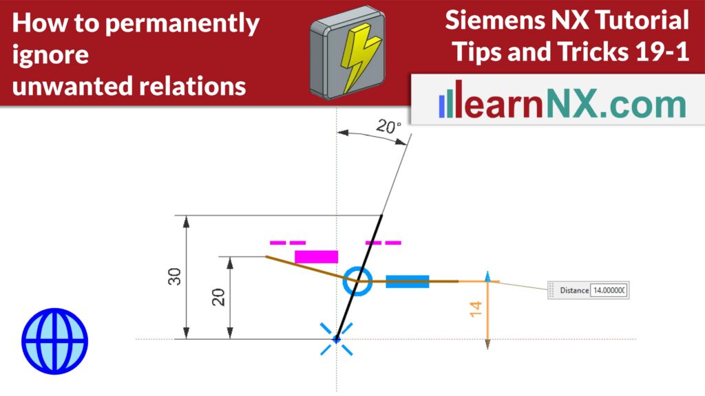 Siemens NX sketch. How to permanently ignore, unwanted relations.