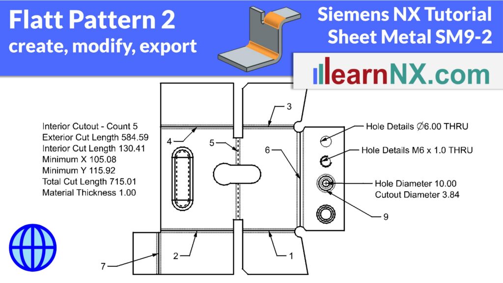 Siemens NX Sheet Metal: Flat Pattern – Settings, Export & Drawing